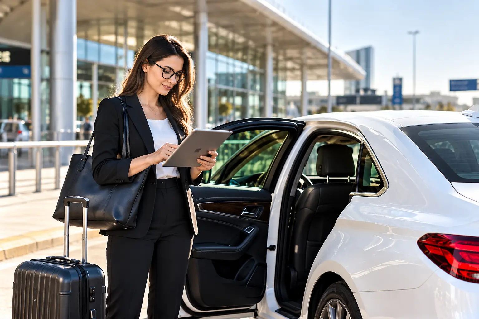 Business Traveller at Terminal Arrival