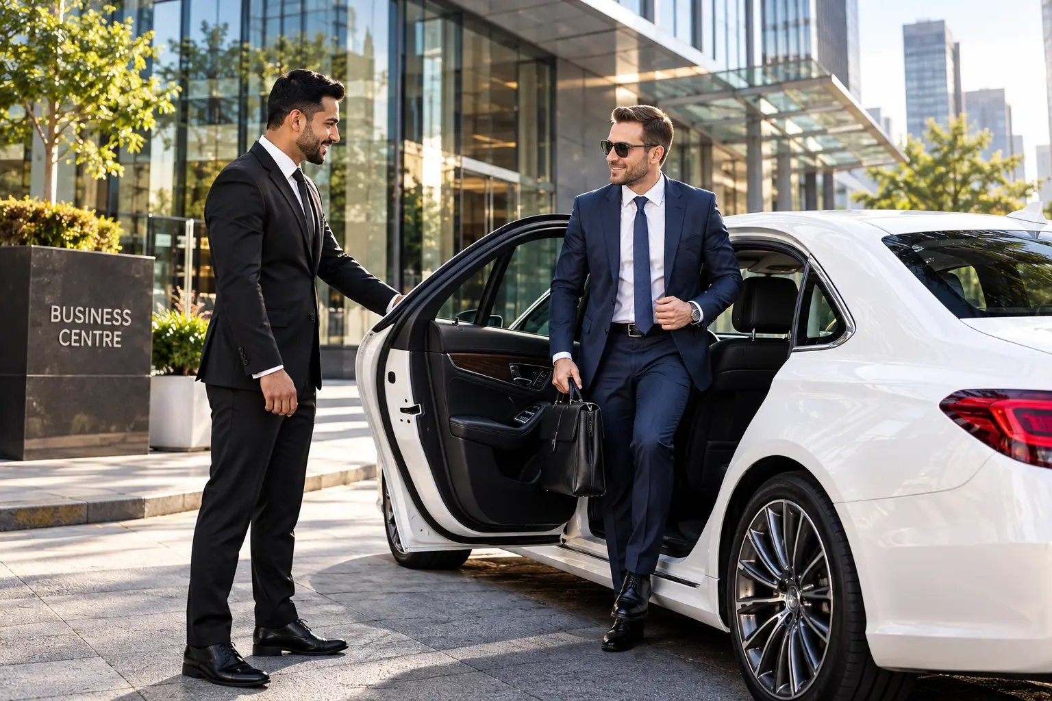 Executive Arrival at Business Centre